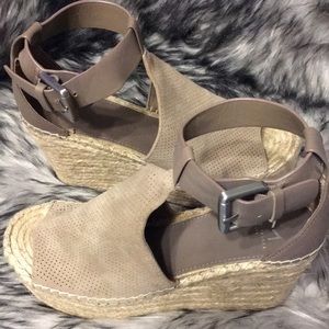 Marc Fisher Mlannie Perforated Platform Wedge